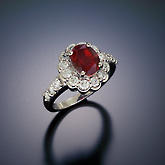 Sunstone Cocktail Ring With Diamonds