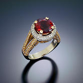 Deep Red with Schiller Ring